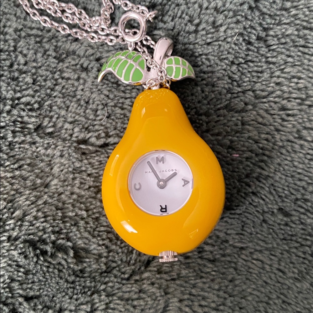 Marc Jacobs Yellow Pear Pendant Necklace